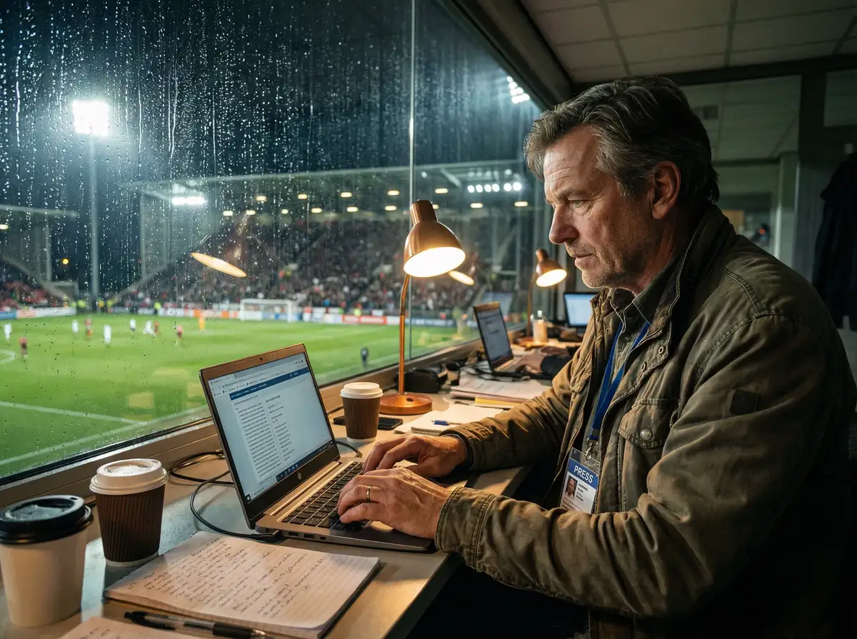 华体会 体育记者在赛场进行专业报道